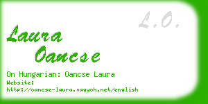 laura oancse business card